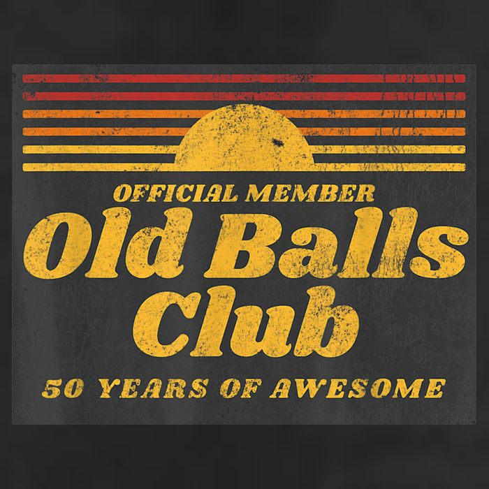  Funny 50th Birthday Old Balls Club 50 Years of Awesome 7 Panel Mesh Trucker Snapback Hat
