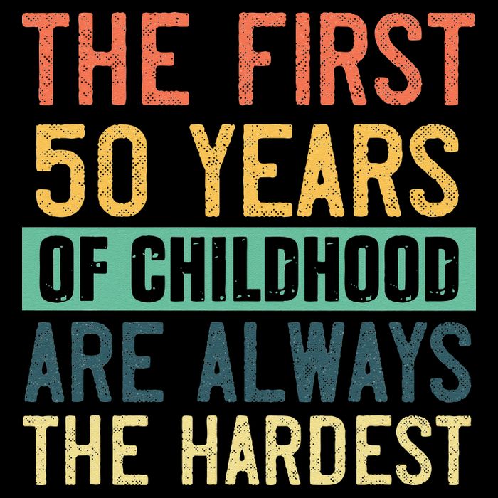 Funny 50th Birthday Retro First 50 Years Of Childhood Humor Cooling Performance Crew T-Shirt