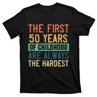 Funny 50th Birthday Retro First 50 Years Of Childhood Humor T-Shirt