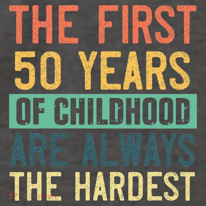 Funny 50th Birthday Retro First 50 Years Of Childhood Humor Vector Backpack