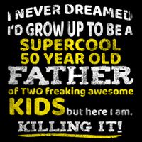 Funny 50th Birthday Gift For Father Dad From Fifty Year Great Gift Impact Tech Backpack