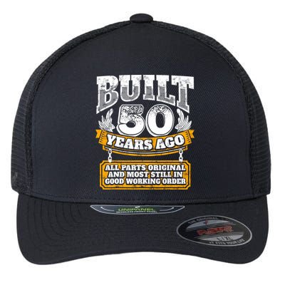 Funny 50th Birthday Gift BDay Gift Saying Age 50 Year Joke Flexfit Unipanel Trucker Cap