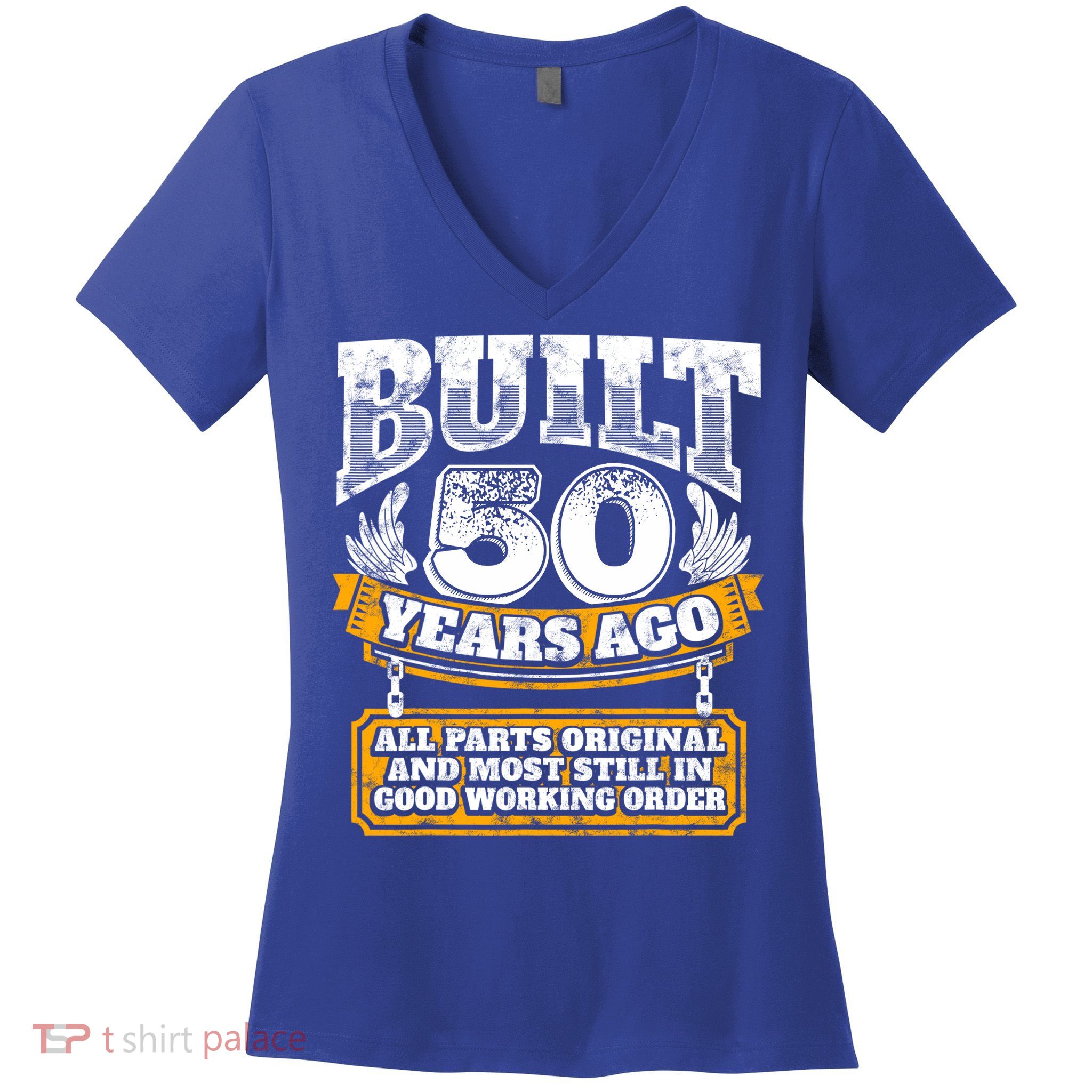 Funny 50th Birthday Gift BDay Gift Saying Age 50 Year Joke Women's V-Neck T-Shirt