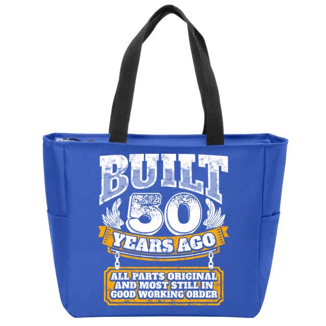 Funny 50th Birthday Gift BDay Gift Saying Age 50 Year Joke Zip Tote Bag