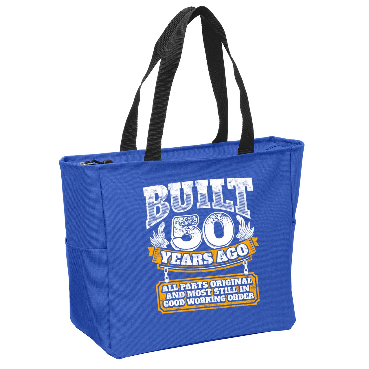 Funny 50th Birthday Gift BDay Gift Saying Age 50 Year Joke Zip Tote Bag