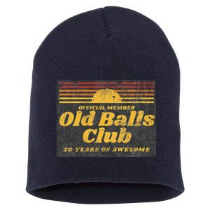 Funny 50th Birthday Old Balls Club 50 Years Of Awesome Short Acrylic Beanie