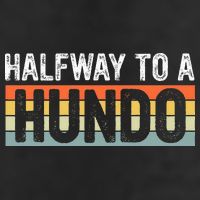 Funny 50th Birthday Gag Halfway To 100 Halfway To A Hundo 25L Jumbo Tote