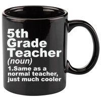 Fifth 5th Grade Teacher Definition Funny Teacher Definition 11oz C Handle Ceramic Mug