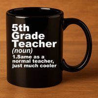 Fifth 5th Grade Teacher Definition Funny Teacher Definition 11oz C Handle Ceramic Mug