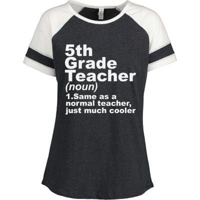 Fifth 5th Grade Teacher Definition Funny Teacher Definition Enza Ladies Jersey Colorblock Tee