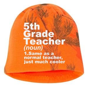 Fifth 5th Grade Teacher Definition Funny Teacher Definition Kati - Camo Knit Beanie