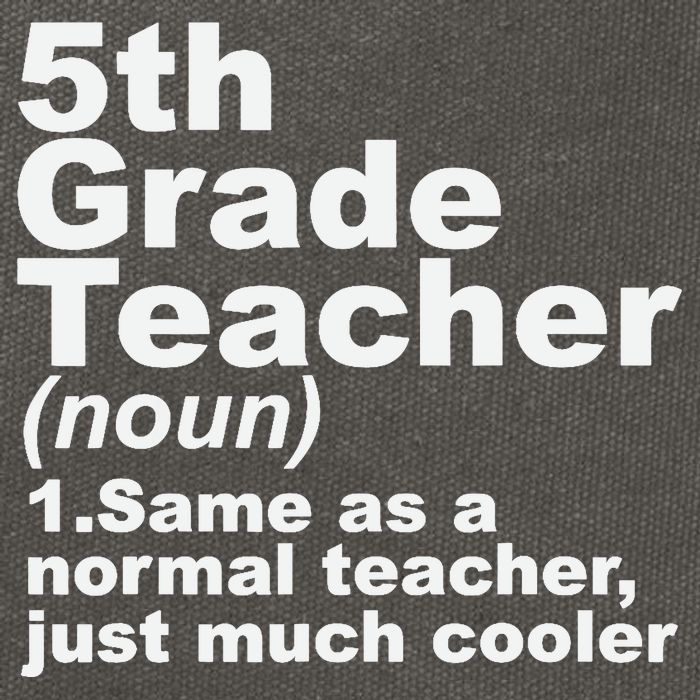 Fifth 5th Grade Teacher Definition Funny Teacher Definition Cotton Canvas Backpack