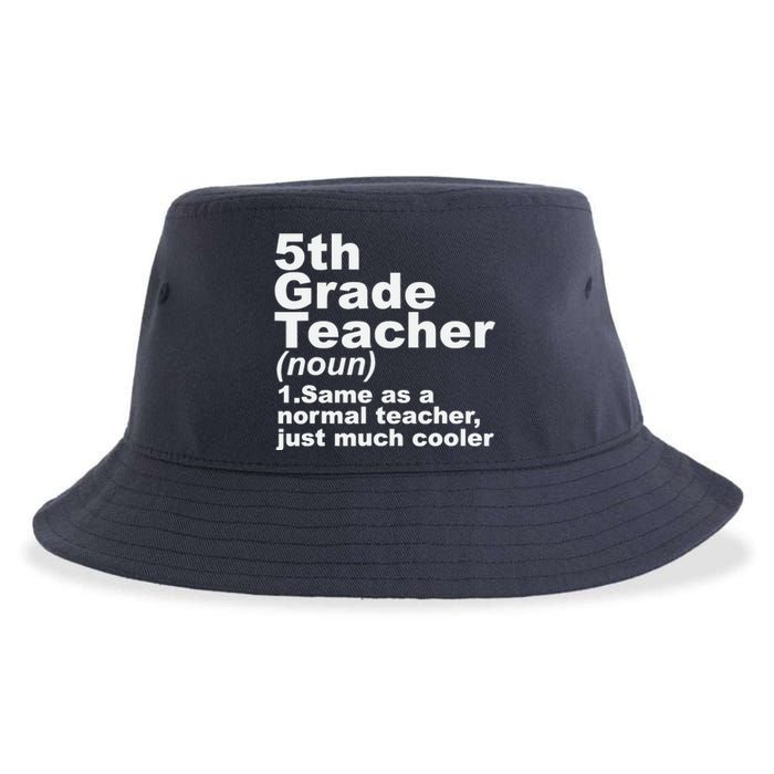 Fifth 5th Grade Teacher Definition Funny Teacher Definition Sustainable Bucket Hat