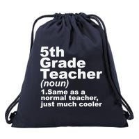 Fifth 5th Grade Teacher Definition Funny Teacher Definition Drawstring Bag
