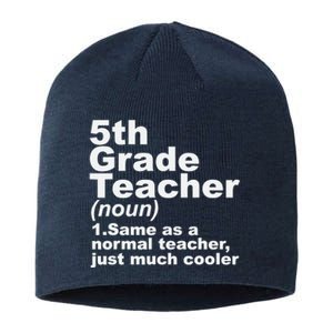 Fifth 5th Grade Teacher Definition Funny Teacher Definition Sustainable Beanie