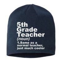 Fifth 5th Grade Teacher Definition Funny Teacher Definition Sustainable Beanie