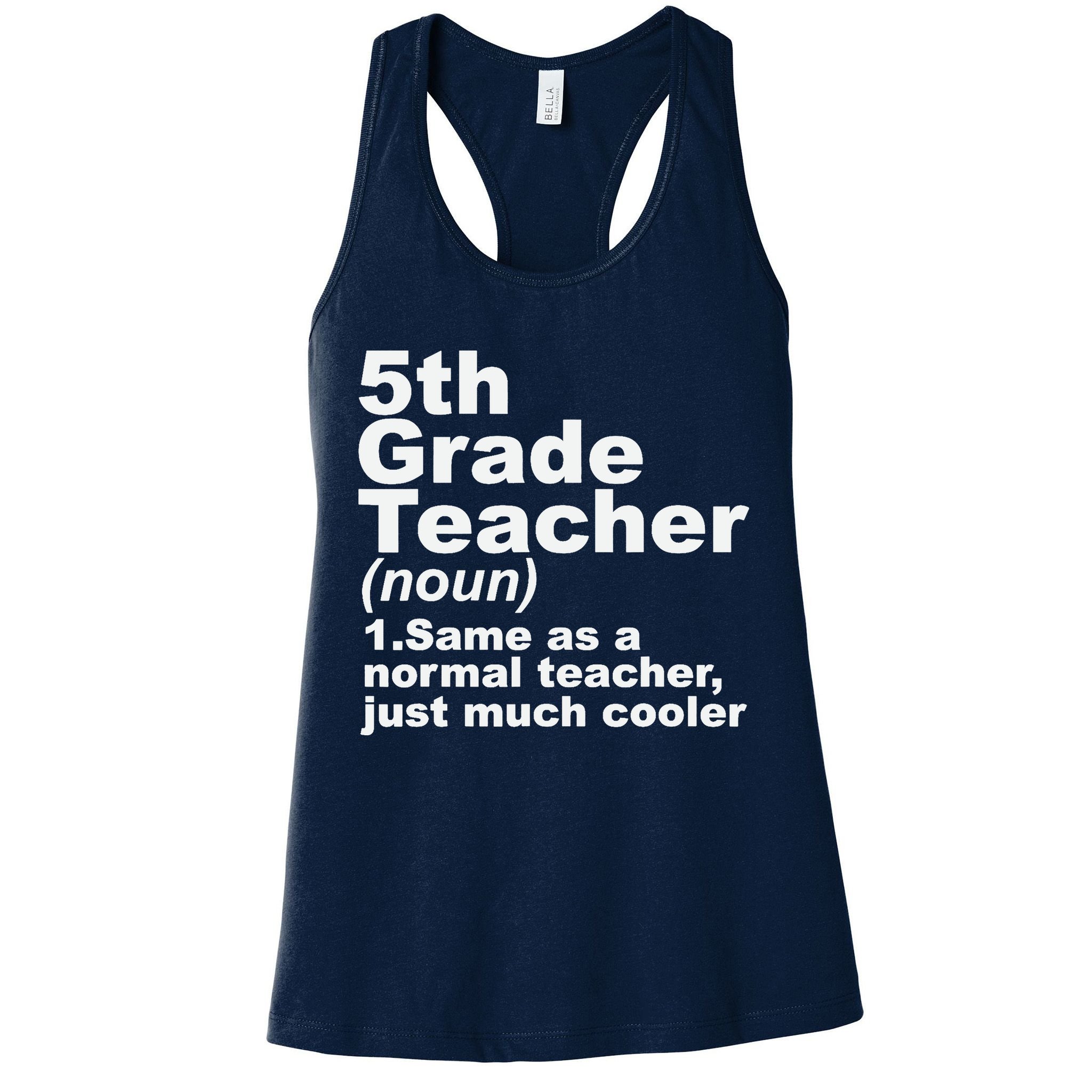 Fifth 5th Grade Teacher Definition Funny Teacher Definition Womens Tank Top