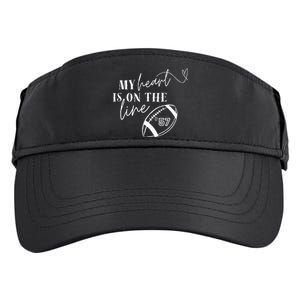 Football 57 My Heart Is On The Line Adult Drive Performance Visor