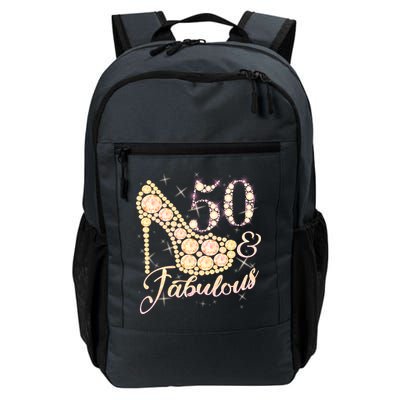 Fabulous & 50 Sparkly Heel 50th Birthday Backpack