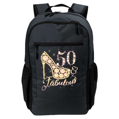 Fabulous & 50 Sparkly Heel 50th Birthday Daily Commute Backpack