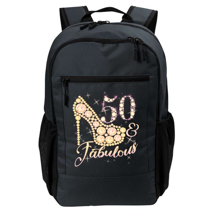 Fabulous & 50 Sparkly Heel 50th Birthday Daily Commute Backpack