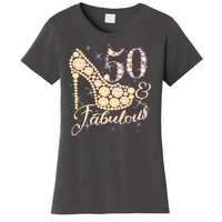 Fabulous & 50 Sparkly Heel 50th Birthday Women's T-Shirt