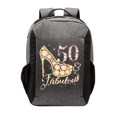 Fabulous & 50 Sparkly Heel 50th Birthday Vector Backpack