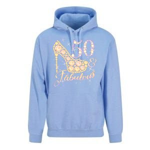 Fabulous & 50 Sparkly Heel 50th Birthday Unisex Surf Hoodie