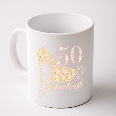 Fabulous & 50 Sparkly Heel 50th Birthday Coffee Mug