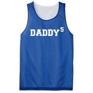 Fifth 5th Time Daddy Dad Of Five Father's Day Gift Mesh Reversible Basketball Jersey Tank