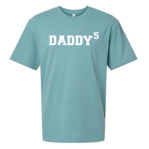 Fifth 5th Time Daddy Dad Of Five Father's Day Gift Sueded Cloud Jersey T-Shirt