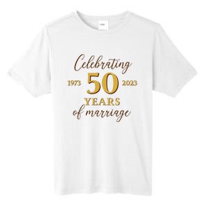 Funny 50 Years Of Marriage 1973 50th Wedding Anniversary Tall Fusion ChromaSoft Performance T-Shirt