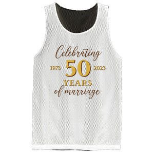 Funny 50 Years Of Marriage 1973 50th Wedding Anniversary Mesh Reversible Basketball Jersey Tank