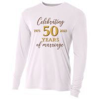 Funny 50 Years Of Marriage 1973 50th Wedding Anniversary Cooling Performance Long Sleeve Crew