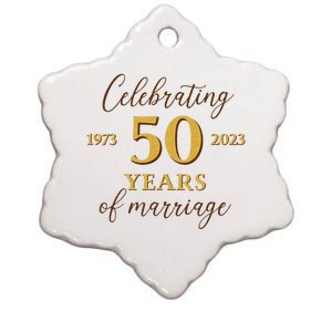 Funny 50 Years Of Marriage 1973 50th Wedding Anniversary Ceramic Star Ornament