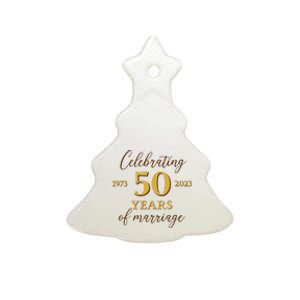 Funny 50 Years Of Marriage 1973 50th Wedding Anniversary Ceramic Tree Ornament