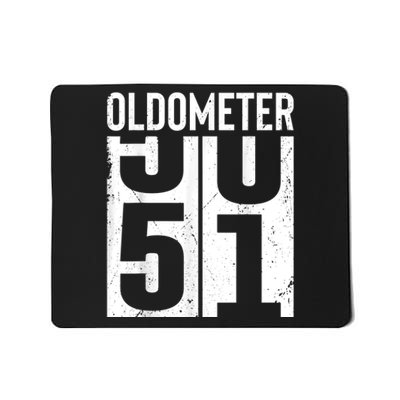 Funny 51 Years Old 51st Birthday Odometer Oldometer M.e.n Mousepad