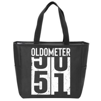 Funny 51 Years Old 51st Birthday Odometer Oldometer M.e.n Zip Tote Bag