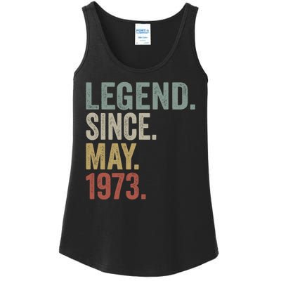 Funny 50 Year Old May 1973 Vintage Retro 50th Birthday Gift Ladies Essential Tank