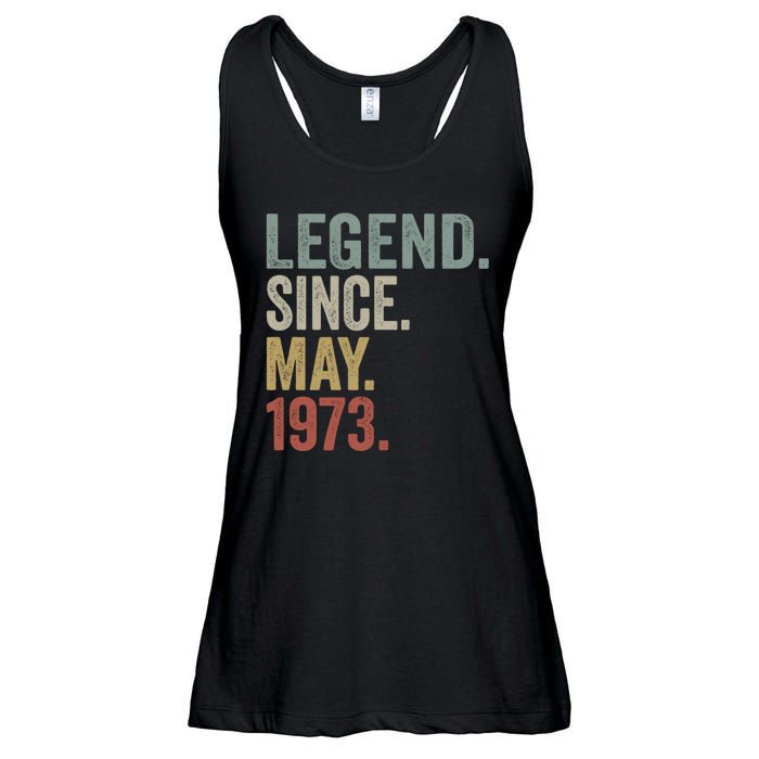 Funny 50 Year Old May 1973 Vintage Retro 50th Birthday Gift Ladies Essential Flowy Tank