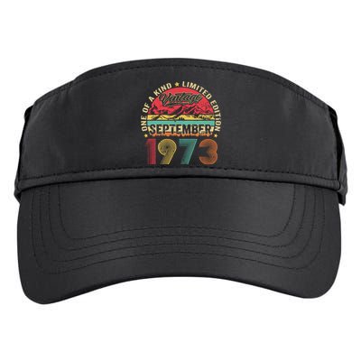 Funny 50 Year Old September 1973 Vintage Retro 50th Birthday Adult Drive Performance Visor