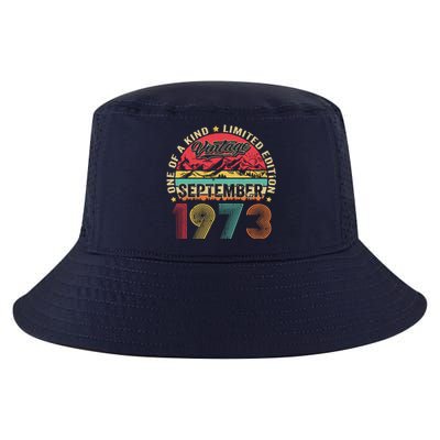 Funny 50 Year Old September 1973 Vintage Retro 50th Birthday Cool Comfort Performance Bucket Hat