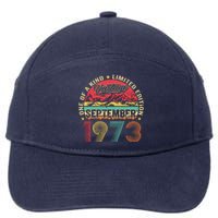 Funny 50 Year Old September 1973 Vintage Retro 50th Birthday 7-Panel Snapback Hat