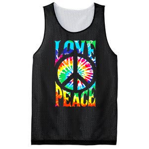 Funny 60s 70s Tie Dye Peace Hand Sign Hippie Mesh Reversible Basketball Jersey Tank