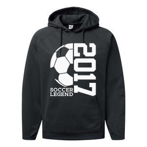 Football 6th Birthday Soccer Legend 2017 Performance Fleece Hoodie