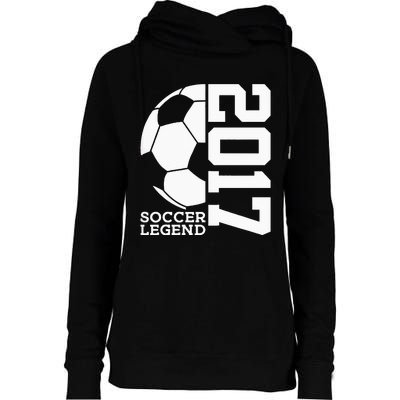 Football 6th Birthday Soccer Legend 2017 Womens Funnel Neck Pullover Hood