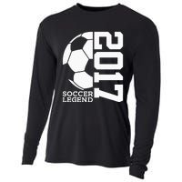 Football 6th Birthday Soccer Legend 2017 Cooling Performance Long Sleeve Crew