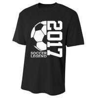 Football 6th Birthday Soccer Legend 2017 Performance Sprint T-Shirt