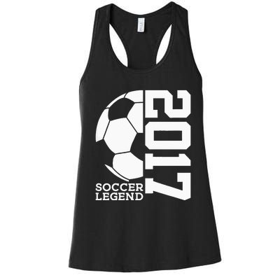 Football 6th Birthday Soccer Legend 2017 Women's Racerback Tank