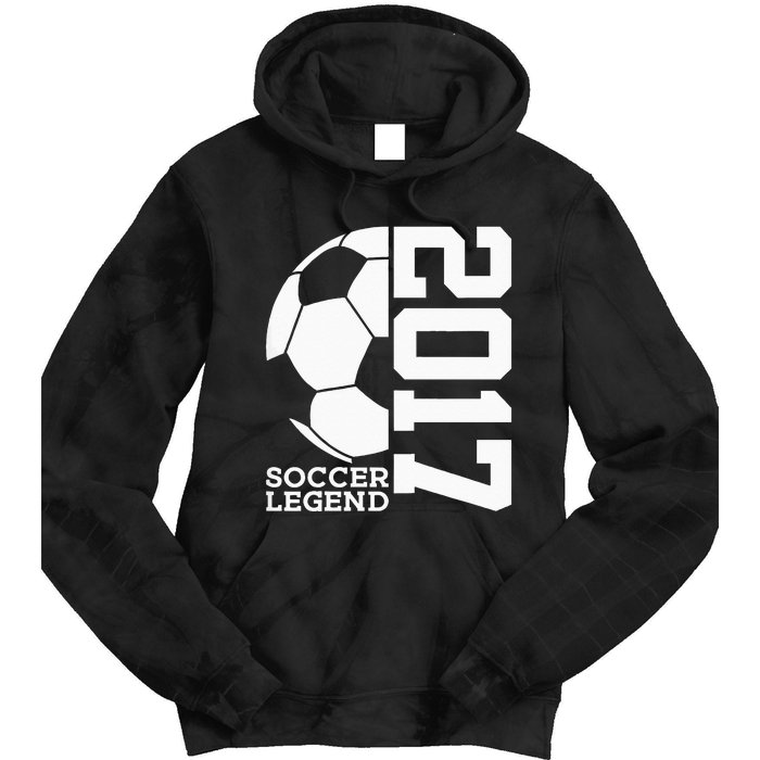 Football 6th Birthday Soccer Legend 2017 Tie Dye Hoodie